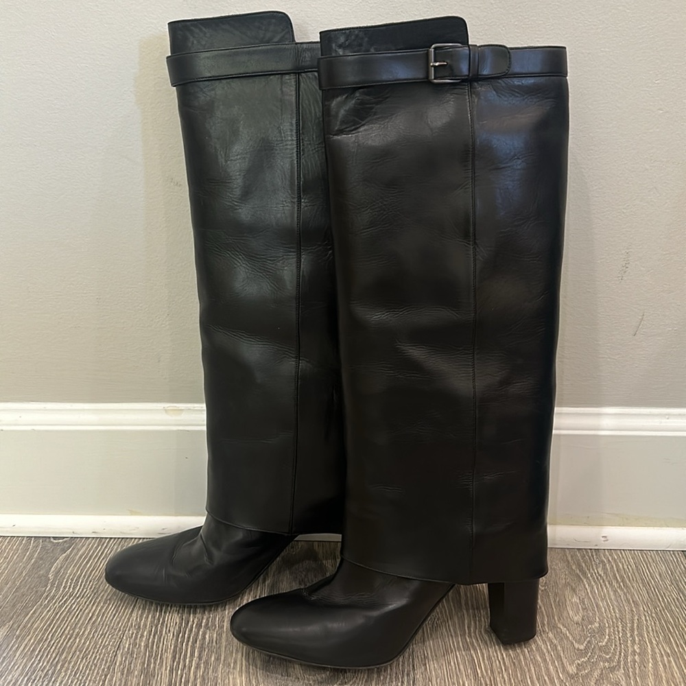 Alexandra Neel Black Leather Boots